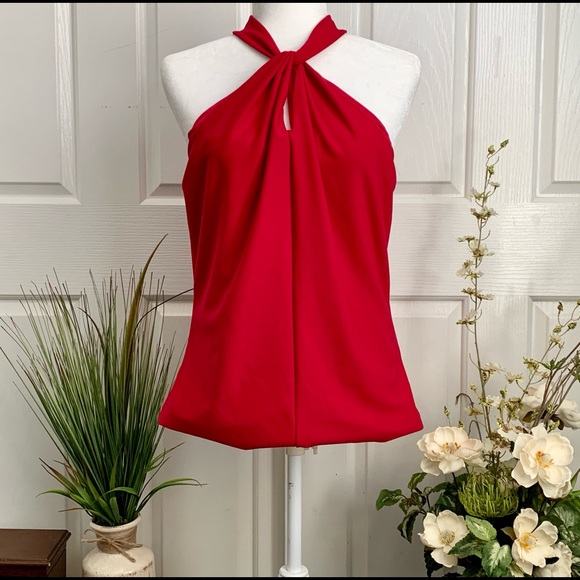 White House Black Market Tops - 🦋 WHITE HOUSE BLACK MARKET Red Blouse